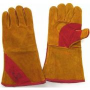 Краги спилковые SIBERIA T12-11-RU-12,5 (широкий манжет; спилок; термоподкладка; kevlar; усил. швы)