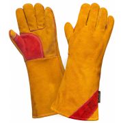 Краги спилковые SIBERIA T42-11-RU (широкий манжет; спилок; иск. мех; kevlar; усил. швы)