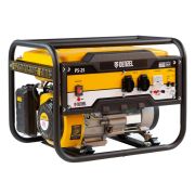 Генератор бензиновый PS 25, 2.5 кВт, 230 В, 15 л, ручной стартер Denzel